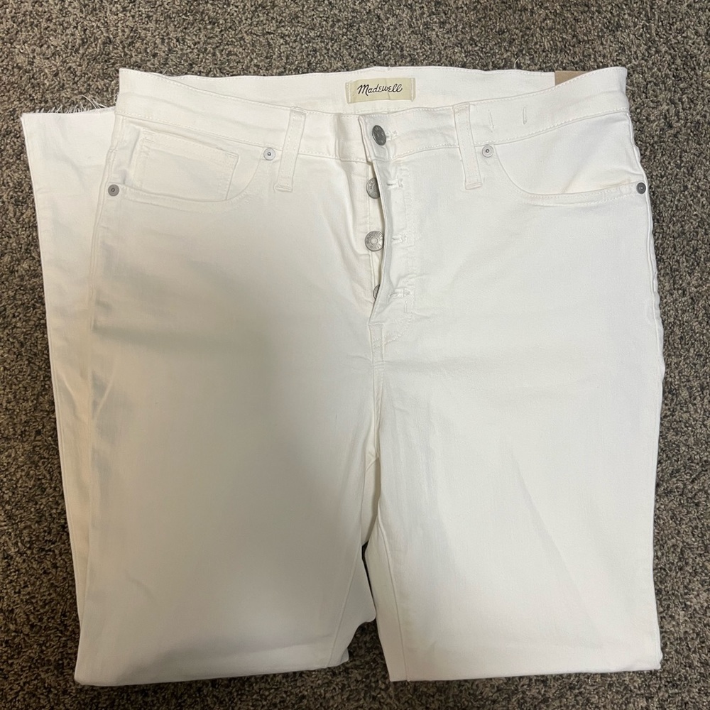 Madewell off-white skinny jeans